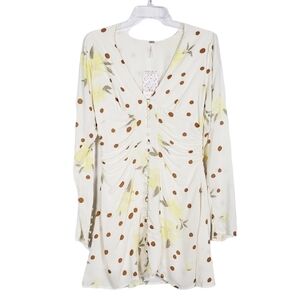 FREE PEOPLE Date Night mini dress buttons NWT